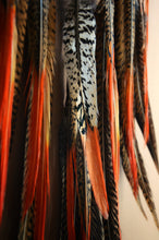 Load image into Gallery viewer, Large Red & Orange Mandala Dream Catcher with Natural Feathers