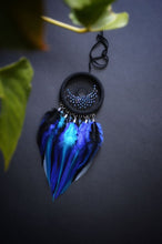 Load image into Gallery viewer, small black blue dreamcatcher