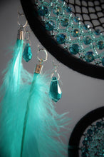 Load image into Gallery viewer, black turquoise dream catcher
