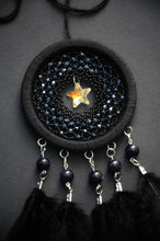 Load image into Gallery viewer, small black dream catcher with star