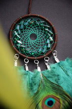 Load image into Gallery viewer, mini green dream catcher