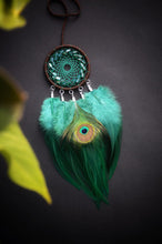 Load image into Gallery viewer, mini green dream catcher