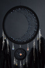 Load image into Gallery viewer, large black dream catcher
