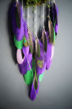 Load image into Gallery viewer, colorful dream catcher on willow ring
