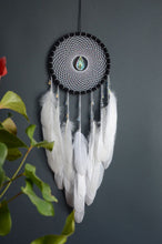 Load image into Gallery viewer, large balck white dream catcher