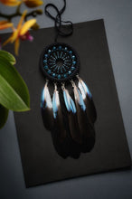 Load image into Gallery viewer, small black blue dream catcher