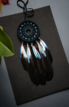 Load image into Gallery viewer, small black blue dream catcher