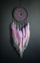 Load image into Gallery viewer, Large Grey Purple Pink Dream Catcher
