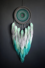 Load image into Gallery viewer, Large Gray Turquoise Dream Catcher