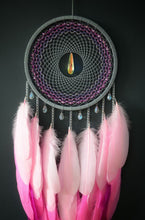 Load image into Gallery viewer, Large Grey Pink Dream Catcher