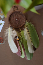 Load image into Gallery viewer, brown green dream catcher