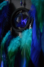 Load image into Gallery viewer, Handmade Blue Black Dream Catcher with Glass Beads