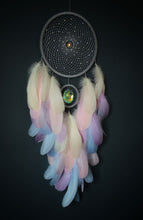 Load image into Gallery viewer, Large gray beige pink lilac dream catcher