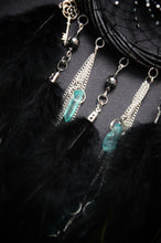 Load image into Gallery viewer, Small Black Dreamcatcher with Natural Hematite