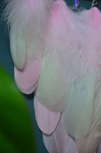 Load image into Gallery viewer, Handmade Pink Dreamcatcher – Soft Feathers, Pastel Web, Boho Wall Hanging Decor