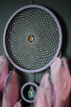 Load image into Gallery viewer, Handmade Dreamcatcher – Large Pink Feather Wall Hanging – Boho Nursery & Bedroom
