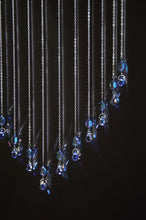 Load image into Gallery viewer, Handmade Black Dream Catcher with Blue Crystal Beads – Boho Celestial Wall Hanging, Modern Spiritual Home Decor