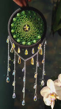 Load and play video in Gallery viewer, Green Dream Catcher and Sun Catcher Hybrid