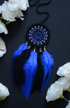 Load image into Gallery viewer, little black blue dream catcher