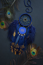 Load image into Gallery viewer, Blue Aquarius zodiac dream catcher