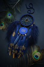 Load image into Gallery viewer, Blue Aquarius zodiac dream catcher