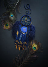 Load image into Gallery viewer, Blue Aquarius zodiac dream catcher
