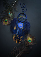 Load image into Gallery viewer, Blue Aquarius zodiac dream catcher