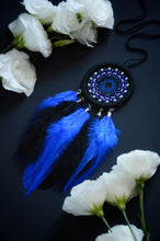 Load image into Gallery viewer, little black blue dream catcher
