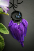 Load image into Gallery viewer, Little purple dreamcatcher with wave ornament
