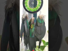 Load and play video in Gallery viewer, small black green dream catcher