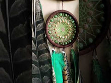 Load and play video in Gallery viewer, large brown green dream catcher
