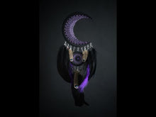 Load and play video in Gallery viewer, black purple crescent moon dream catcher