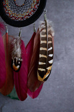 Load image into Gallery viewer, Dark red with brown dream catcher