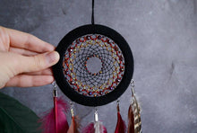 Load image into Gallery viewer, Dark red with brown dream catcher