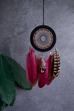 Load image into Gallery viewer, Dark red with brown dream catcher