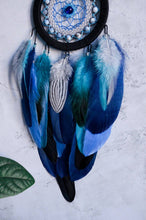 Load image into Gallery viewer, blue dream catcher with agate