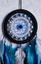 Load image into Gallery viewer, blue dream catcher with agate
