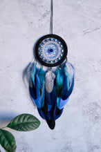 Load image into Gallery viewer, blue dream catcher with agate