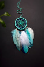 Load image into Gallery viewer, Small turquoise dreamcatcher