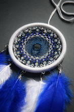 Load image into Gallery viewer, little white blue dream catcher