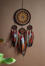 Load image into Gallery viewer, Large black orange red dream catcher