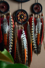 Load image into Gallery viewer, Large black orange red dream catcher