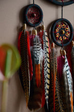 Load image into Gallery viewer, Large black orange red dream catcher