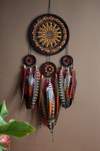Load image into Gallery viewer, Large black orange red dream catcher