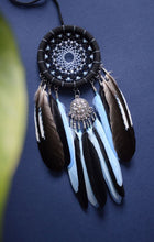 Load image into Gallery viewer, Small black blue dream catcher