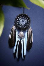 Load image into Gallery viewer, Small black blue dream catcher
