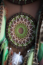Load image into Gallery viewer, large brown green dream catcher