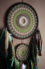Load image into Gallery viewer, large brown green dream catcher