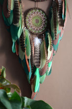 Load image into Gallery viewer, large brown green dream catcher