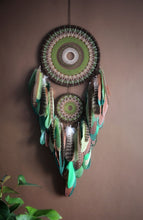 Load image into Gallery viewer, large brown green dream catcher
